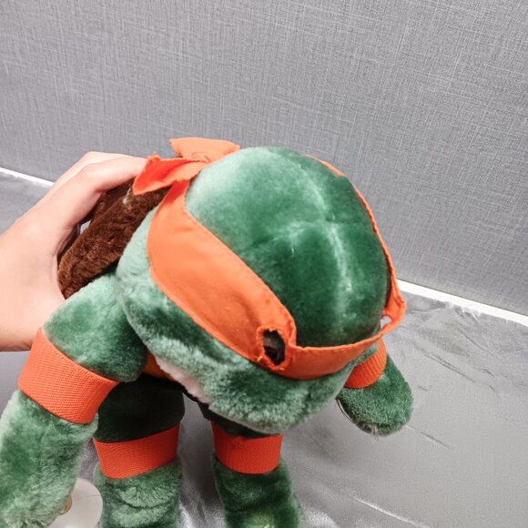 Vtg 1988 TMNT Michelangelo Window Plush Suction Cups Playmates Turtles 80s Toy - Picture 8 of 11